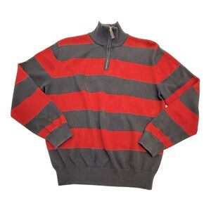 Sebastian Cooper Cashmere Blend Mock Neck Pullover Quarter Zip Sweater Size L